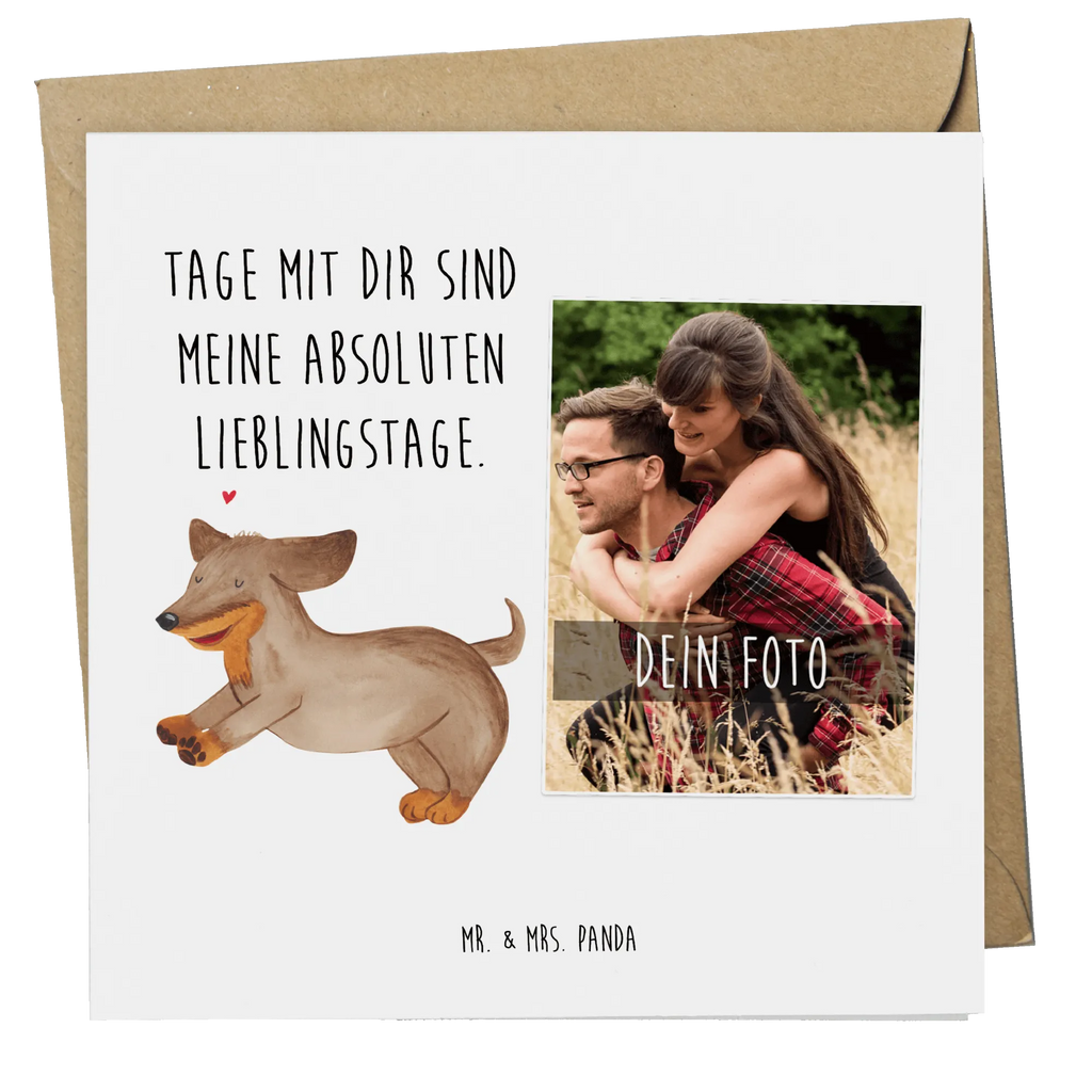 Personalized Photo Deluxe Card Dog dachshund Personalisierte Foto Grußkarte, Hund, Hundemotiv, Haustier, Hunderasse, Tierliebhaber, Hundebesitzer, Sprüche, Dachshund, Dackel, Hunde, happy dog