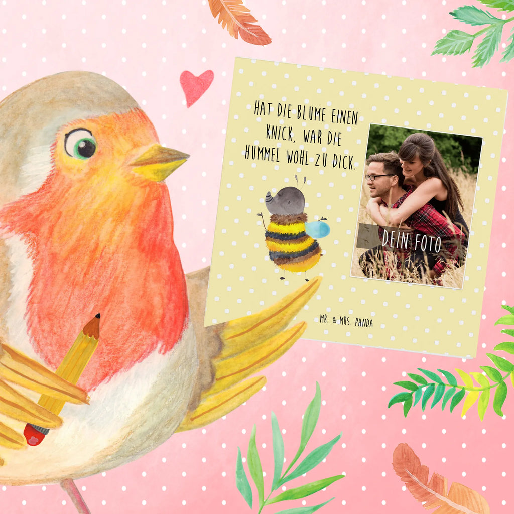 Personalized Photo Deluxe Card bumblebee fluffy Personalisierte Foto Grußkarte, Tiermotive, Gute Laune, lustige Sprüche, Tiere, Hummel, Flauschig, Biene, Blume, Natur