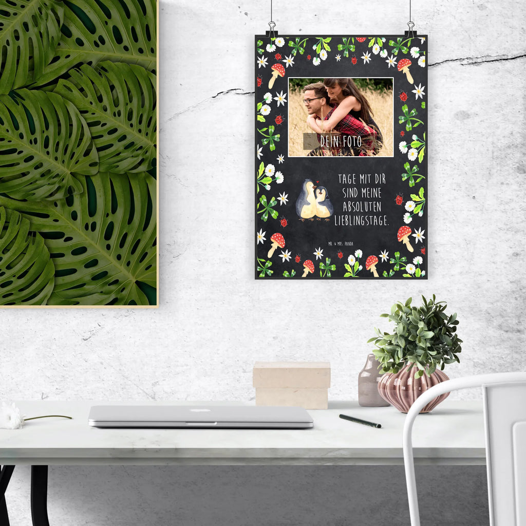 Personalisiertes Foto Poster Pinguin umarmen Personalisiertes Foto Poster, Pinguin, Hochzeitstag, Hochzeit, Verlobung, Liebesbeweis, Hochzeitsgeschenk, Liebe, Liebesgeschenk, Jahrestag, Liebespaar