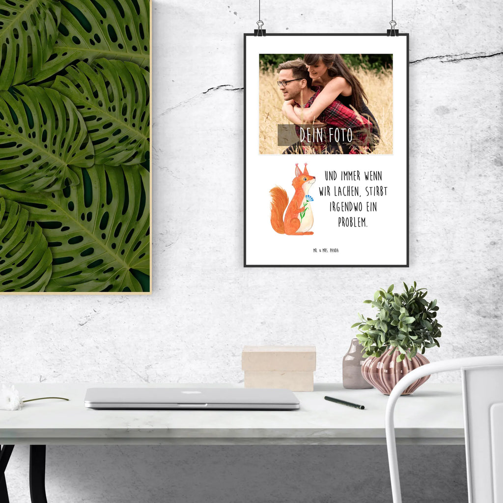 Personalized Photo Poster Squirrel flower Personalisiertes Foto Poster, Tiermotive, Gute Laune, lustige Sprüche, Tiere, Spaß, Spruch Deko, Spruch positiv, Eichhorn, glücklich Spruch, Lachen, Eichhörnchen, Motivation Sprüche, Motivation Bilder