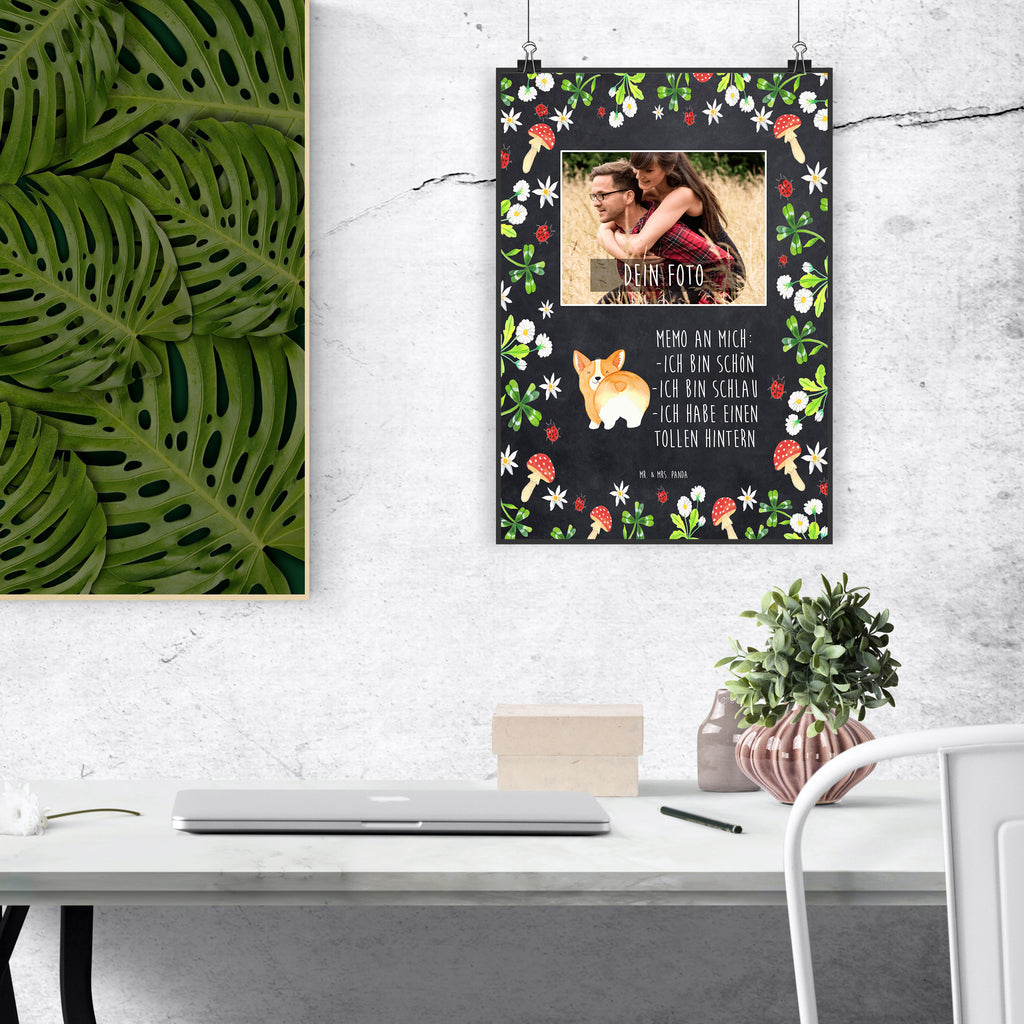 Personalized Photo Poster corgi buttocks Personalisiertes Foto Poster, Hund, Hundemotiv, Haustier, Hunderasse, Tierliebhaber, Hundebesitzer, Sprüche, Motivation, Selbstliebe, Corgie, Spruch, Hundeliebe