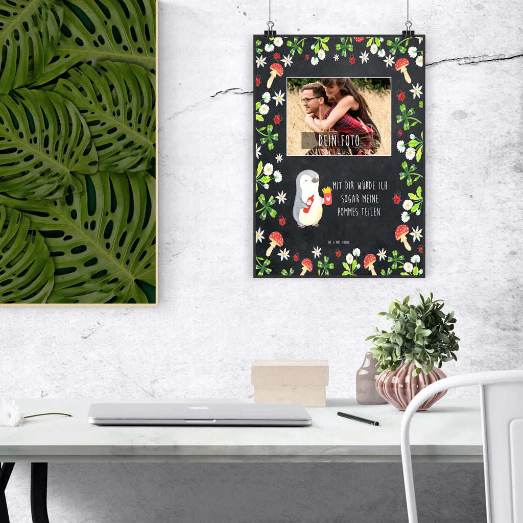 Personalized Photo Poster penguin French fries Personalisiertes Foto Poster, Liebe, Partner, Freund, Freundin, Ehemann, Ehefrau, Heiraten, Verlobung, Heiratsantrag, Liebesgeschenk, Jahrestag, Hocheitstag, Geschenk für Frauen, Liebesbeweis, Geschenk für Freundin, Hochzeitstag, Mitbringsel, Geschenk für Partner, für Männer, Valentinstag, für Ehemann