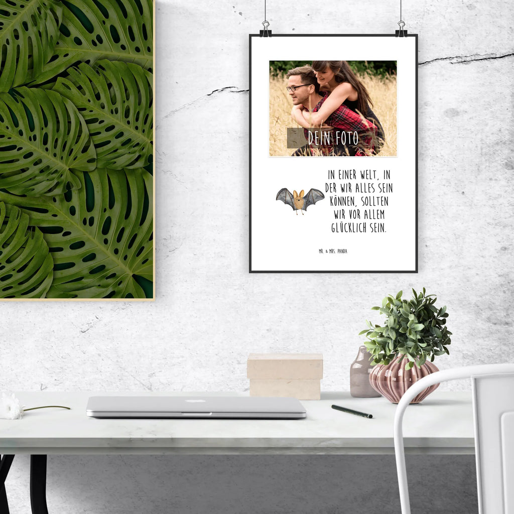 Personalisiertes Foto Poster Fledermaus Flügel Personalisiertes Foto Poster, Tiermotive, Gute Laune, lustige Sprüche, Tiere