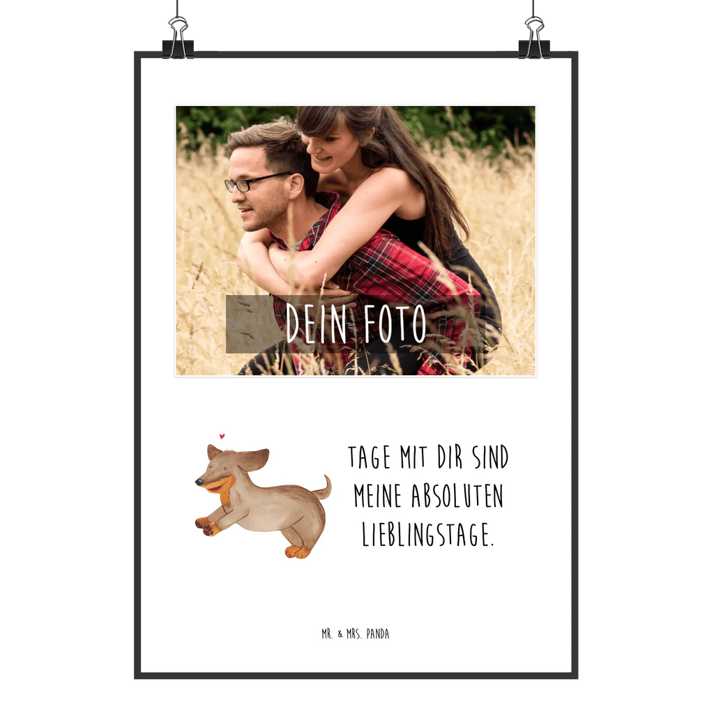 Personalized Photo Poster Dog dachshund Personalisiertes Foto Poster, Hund, Hundemotiv, Haustier, Hunderasse, Tierliebhaber, Hundebesitzer, Sprüche, Dachshund, Dackel, Hunde, happy dog