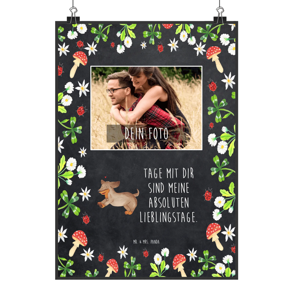 Personalized Photo Poster Dog dachshund Personalisiertes Foto Poster, Hund, Hundemotiv, Haustier, Hunderasse, Tierliebhaber, Hundebesitzer, Sprüche, Dachshund, Dackel, Hunde, happy dog