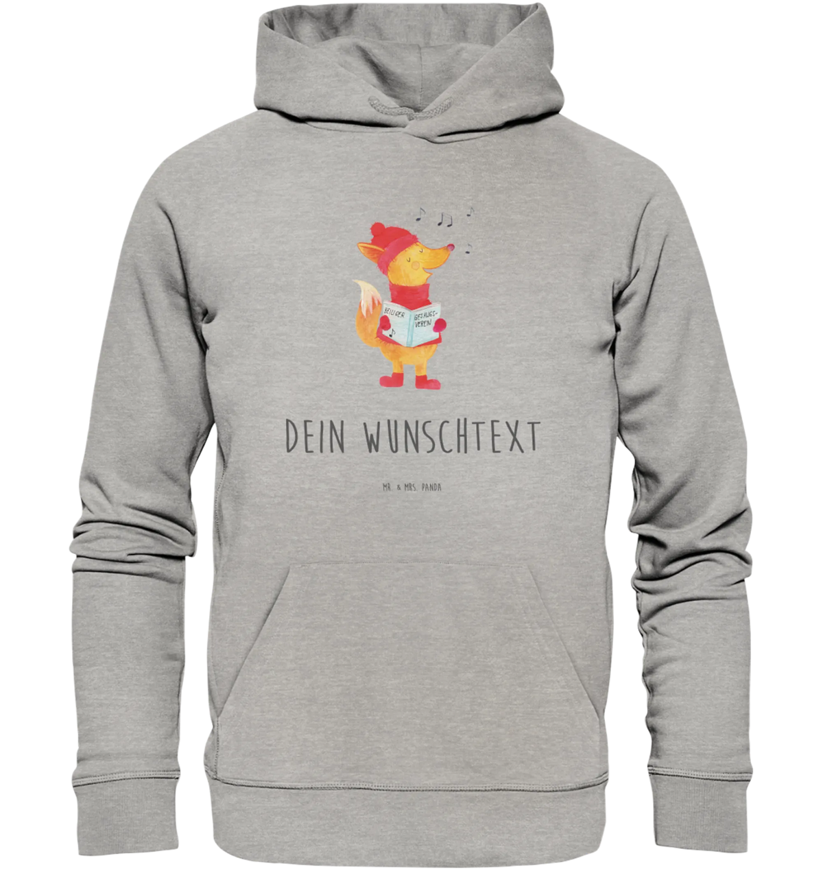 Personalized hoodie Fox Singer snow, Christmas time