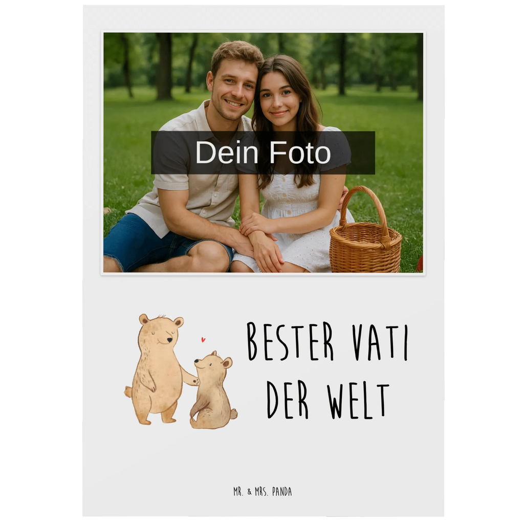 Personalized Photo Postcard bear World&#39;s Best Dad Personalisierte Foto Postkarte, für, Dankeschön, Geschenk, Schenken, Geburtstag, Geburtstagsgeschenk, Geschenkidee, Danke, Bedanken, Mitbringsel, Freude machen, Geschenktipp, Vater, Papa, Dad, Daddy, Paps, Papi, Vati, Eltern, Geschenk Vater, Mann, Familie, Bester, Kleinigkeit