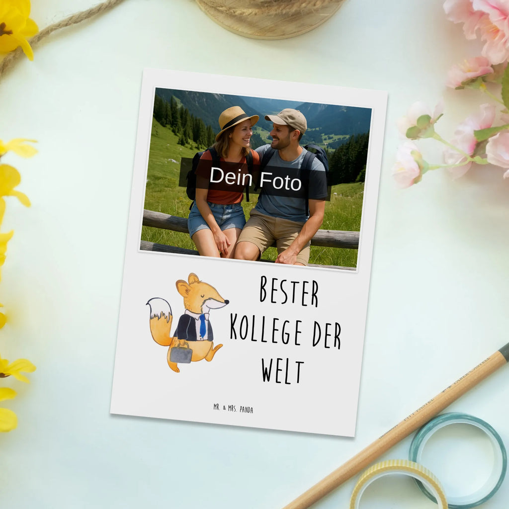 Personalisierte Foto Postkarte Fuchs Bester Kollege der Welt Personalisierte Foto Postkarte, für, Dankeschön, Geschenk, Schenken, Geburtstag, Geburtstagsgeschenk, Geschenkidee, Danke, Bedanken, Mitbringsel, Freude machen, Geschenktipp, Arbeitskollege, Kollege, Büro, Abschiedsgeschenk, Ruhestand, Arbeit, Mitarbeiter, Berufsgenosse, Beruf