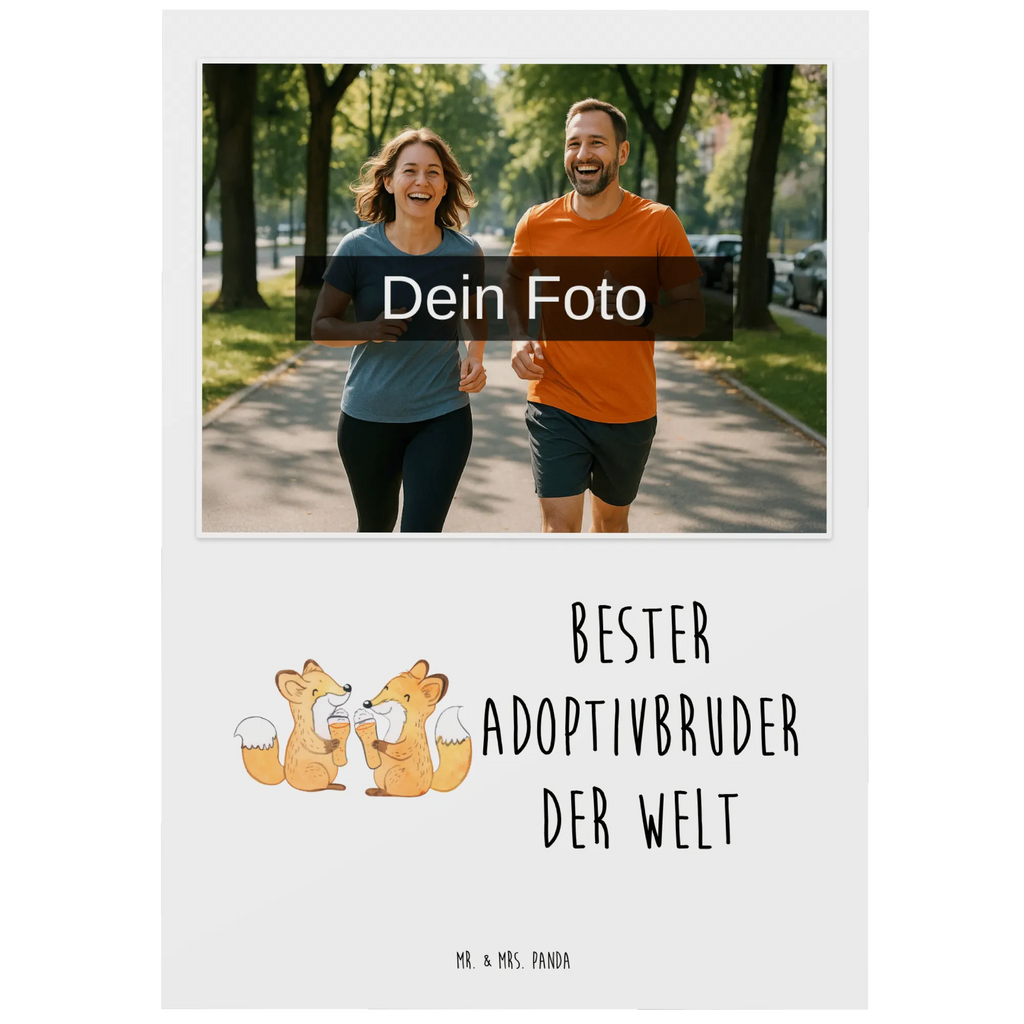 Personalized Photo Postcard Fox Best adoptive brother in the world Personalisierte Foto Postkarte, für, Dankeschön, Geschenk, Schenken, Geburtstag, Geburtstagsgeschenk, Geschenkidee, Danke, Bedanken, Mitbringsel, Freude machen, Geschenktipp, Adoptivbruder, adoptiert, Bruder, Brudi, Geschwister, Bruderherz, Schwester, Familie, Kleinigkeit, Brother, Bester, Sohn