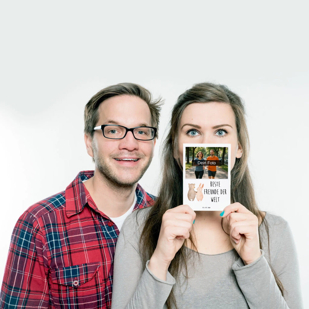 Personalized Photo Postcard Hare best friends in the world Personalisierte Foto Postkarte, für, Dankeschön, Geschenk, Schenken, Geburtstag, Geburtstagsgeschenk, Geschenkidee, Danke, Bedanken, Mitbringsel, Freude machen, Geschenktipp, Freunde, best friends, Freundschaft, Freundin, Freund, Clique, Kumpel, bae, bff