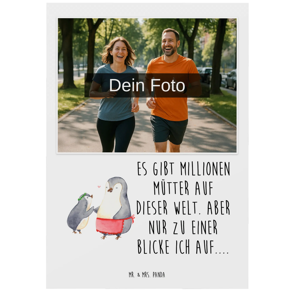 Personalized Photo Postcard Penguin with child Personalisierte Foto Postkarte, Familie, Vatertag, Muttertag, Bruder, Schwester, Mama, Papa, Oma, Opa, Geburststag, Geschenk, Mutti, Mutter, Mami