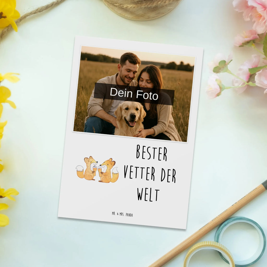 Personalized Photo Postcard Fox Best cousin in the world Personalisierte Foto Postkarte, für, Dankeschön, Geschenk, Schenken, Geburtstag, Geburtstagsgeschenk, Geschenkidee, Danke, Bedanken, Mitbringsel, Freude machen, Geschenktipp, Vetter, Cousin, Kousin, Sohn von Onkel, Sohn von Tante, Familie, Verwandtschaft, Cousine