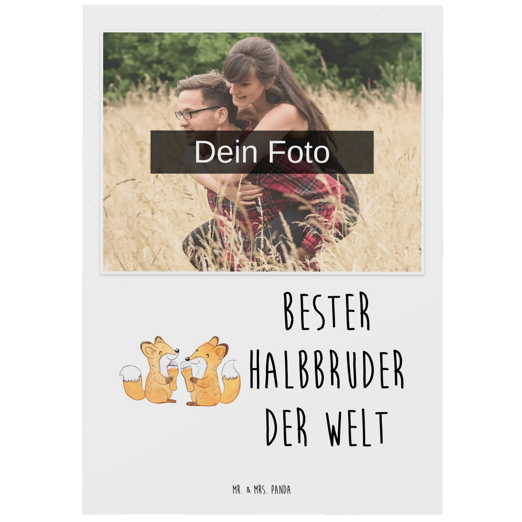 Personalized Photo Postcard Fox Best Half Brother in the World Personalisierte Foto Postkarte, für, Dankeschön, Geschenk, Schenken, Geburtstag, Geburtstagsgeschenk, Geschenkidee, Danke, Bedanken, Mitbringsel, Freude machen, Geschenktipp, Halbbruder, Stiefbruder, Stief, Stiefgeschwister, Bruder, Brudi, Geschwister, Bruderherz, Schwester, Familie, Kleinigkeit, Brother, Bester, Sohn