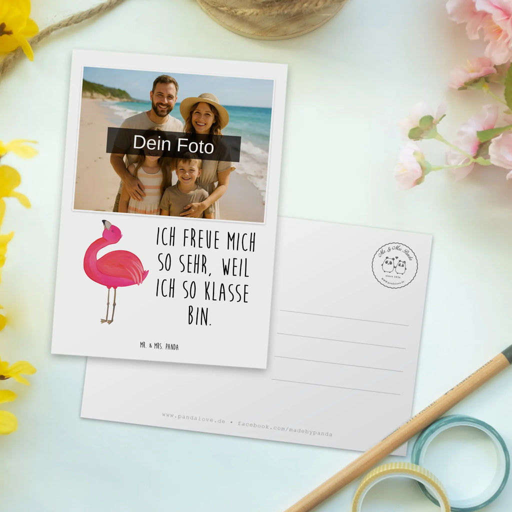 Personalized Photo Postcard flamingo Proud Personalisierte Foto Postkarte, Flamingo, beste Freundin, Freundin, Mama, stolz, Tochter, Freude, Schwester, Selbstliebe, Selbstakzeptanz