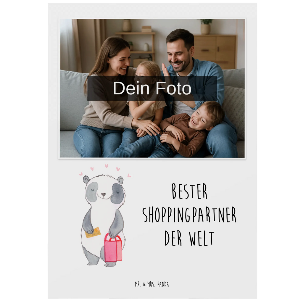 Personalized Photo Postcard panda Best shopping partner in the world Personalisierte Foto Postkarte, für, Dankeschön, Geschenk, Schenken, Geburtstag, Geburtstagsgeschenk, Geschenkidee, Danke, Bedanken, Mitbringsel, Freude machen, Geschenktipp, Queen, bff, Freund, Einkaufen, Shopping, Bester, Freundin, Shopping-Queen, Shoppingpartner, Shoppen, Partner, Begleitung