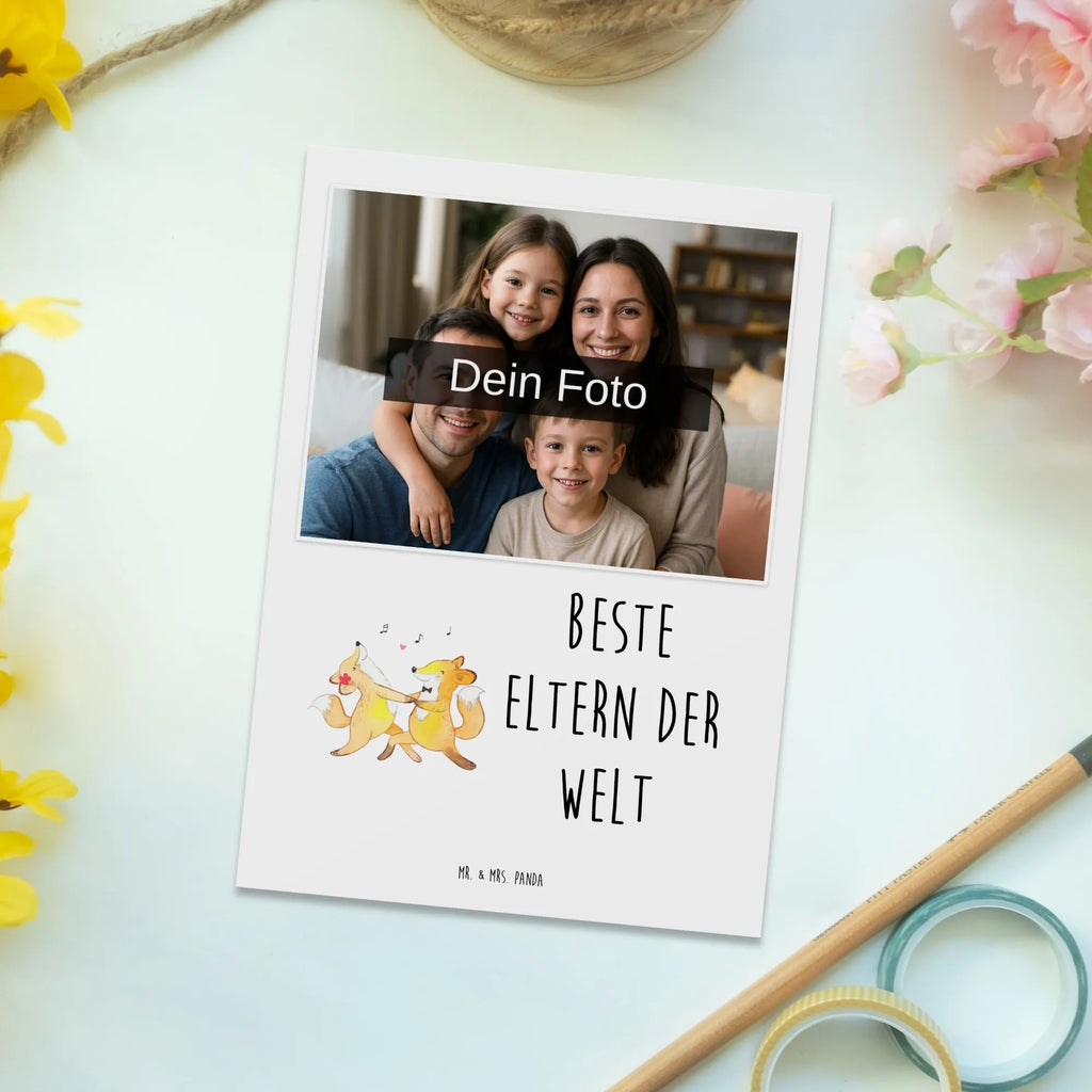 Personalized Photo Postcard Fox Best parents in the world Personalisierte Foto Postkarte, für, Dankeschön, Geschenk, Schenken, Geburtstag, Geburtstagsgeschenk, Geschenkidee, Danke, Bedanken, Mitbringsel, Freude machen, Geschenktipp, Eltern, Mama, Papa, Erzeuger, Mami, Papi, Familie, Elternpaar, Mama und Papa