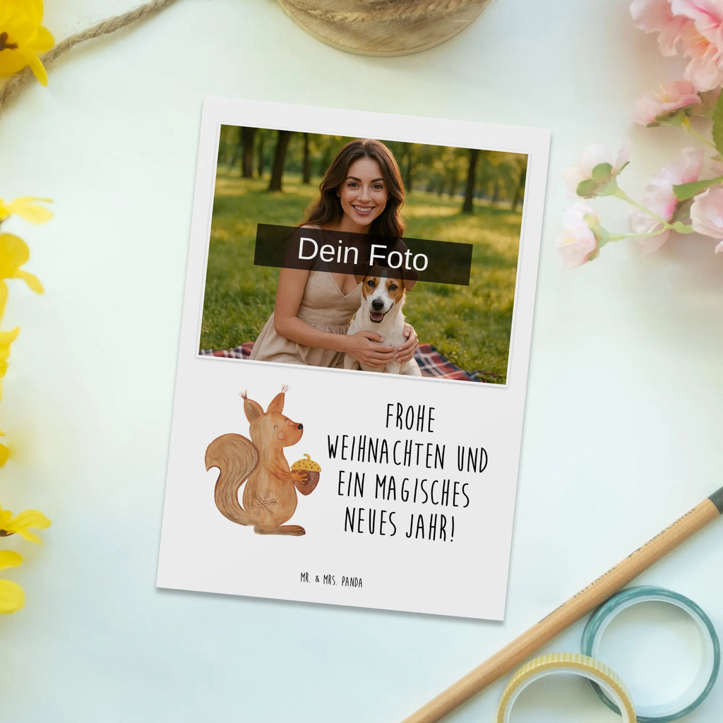 Personalized Photo Postcard Squirrel Christmas Personalisierte Foto Postkarte, Winter, Weihnachten, Weihnachtsdeko, Nikolaus, Advent, Heiligabend, Wintermotiv, Guten Rutsch, Weihnachtsmotiv, Vogel, Frohe Weihnachten, Frohes neues Jahr, Weihnachtsgruß, Neujahr