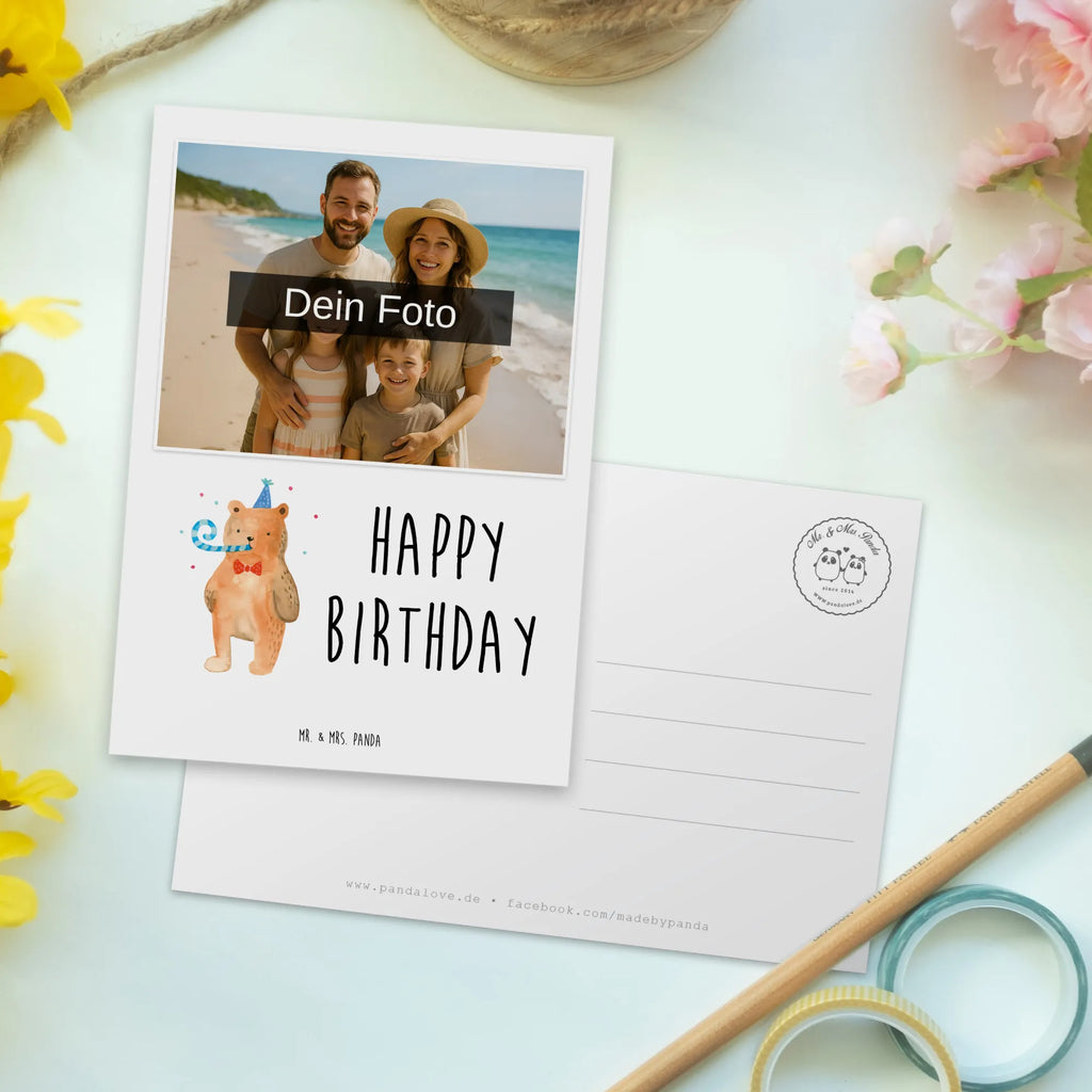 Personalisierte Foto Postkarte Bär Geburtstag Personalisierte Foto Postkarte, Bär, Teddy, Teddybär, Happy Birthday, Alles Gute, Glückwunsch, Geburtstag