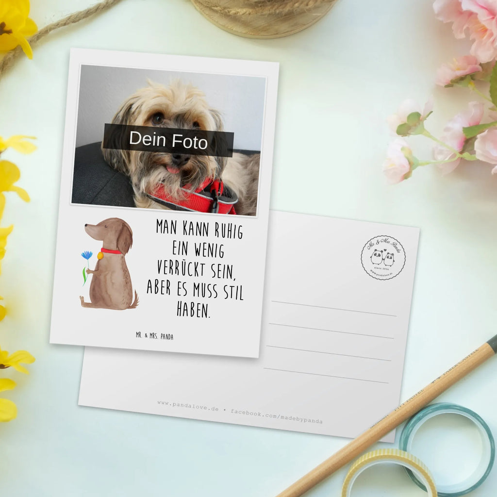 Personalized Photo Postcard Dog flower Personalisierte Foto Postkarte, Hund, Hundemotiv, Haustier, Hunderasse, Tierliebhaber, Hundebesitzer, Sprüche, Hundeliebe, Hunde, Frauchen
