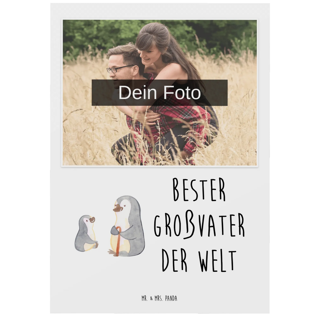 Personalized Photo Postcard penguin Best grandfather in the world Personalisierte Foto Postkarte, für, Dankeschön, Geschenk, Schenken, Geburtstag, Geburtstagsgeschenk, Geschenkidee, Danke, Bedanken, Mitbringsel, Freude machen, Geschenktipp, Großvater, Grossvater, Opa, Opi. Großpapa, Großeltern, Enkel, Enkelin, Enkelkind, Kleinigkeit, Oppa, Oppi, Bester