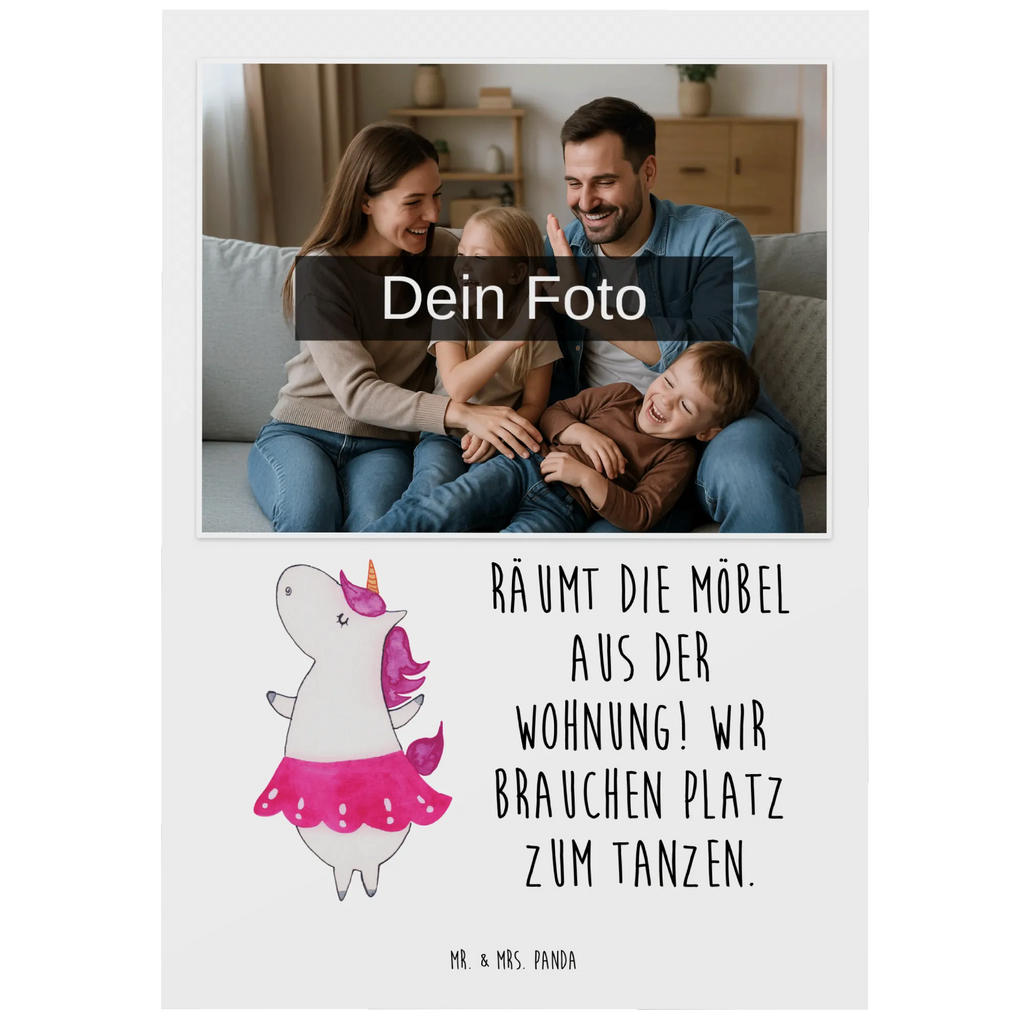 Personalizowana pocztówka ze zdjęciem Jednorożec balerina Personalisierte Foto Postkarte, Einhorn, Einhörner, Einhorn Deko, Unicorn, Ballerina, Feiern, Lebensfreude, Geburtstag, Spaß, Tanzen, Wohnung, Party, Tänzerin, Lebenslust