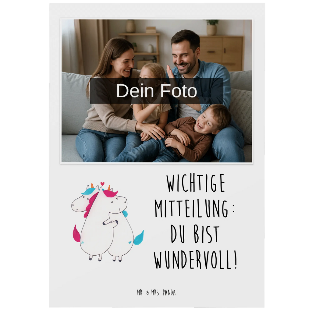 Personalized Photo Postcard unicorn communication Personalisierte Foto Postkarte, Einhorn, Einhörner, Einhorn Deko, Unicorn, Spruch, Valentine, Liebe, Ehe, Valentinstag, Partner, lustig, witzig, Geschenk