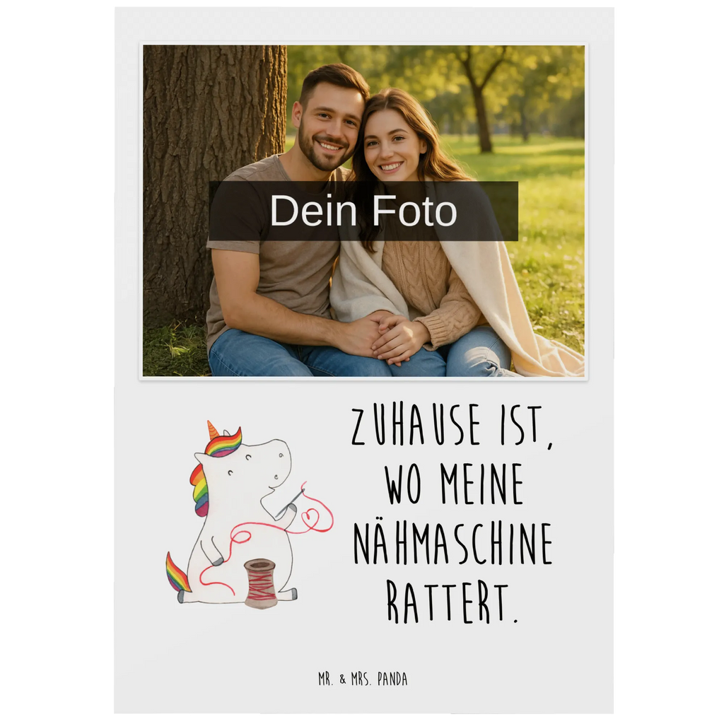 Personalized Photo Postcard unicorn seamstress Personalisierte Foto Postkarte, Einhorn, Einhörner, Einhorn Deko, Unicorn, Mädchen, Näherin, Stricken, nähen, Nähzimmer, Häkeln, basteln, Freundin