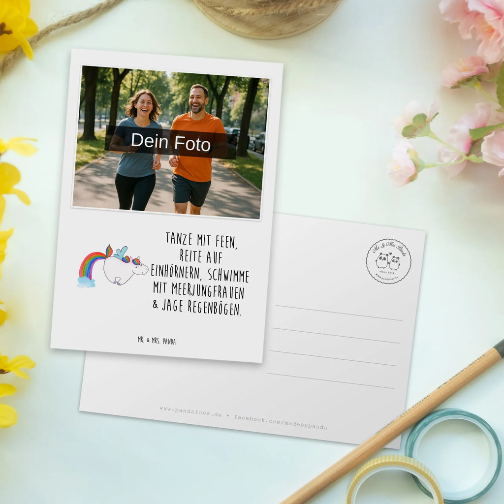 Personalisierte Foto Postkarte Einhorn Fliegendes Pferd Personalisierte Foto Postkarte, Einhorn, Einhörner, Einhorn Deko, Unicorn, Realität, Erwachsenwerden, Spielen, Glitzer, Regenbogen