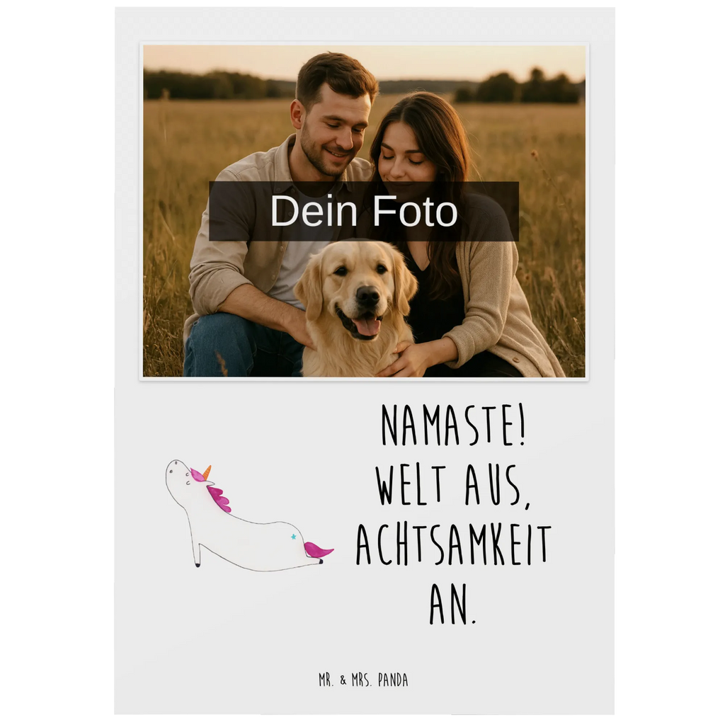 Personalized Photo Postcard unicorn yoga Personalisierte Foto Postkarte, Einhorn, Einhörner, Einhorn Deko, Unicorn, witzig, Joga, Achtsamkeit, Yoga, lustig, süß, Entspannung, Yogamatte, Sport, Namaste