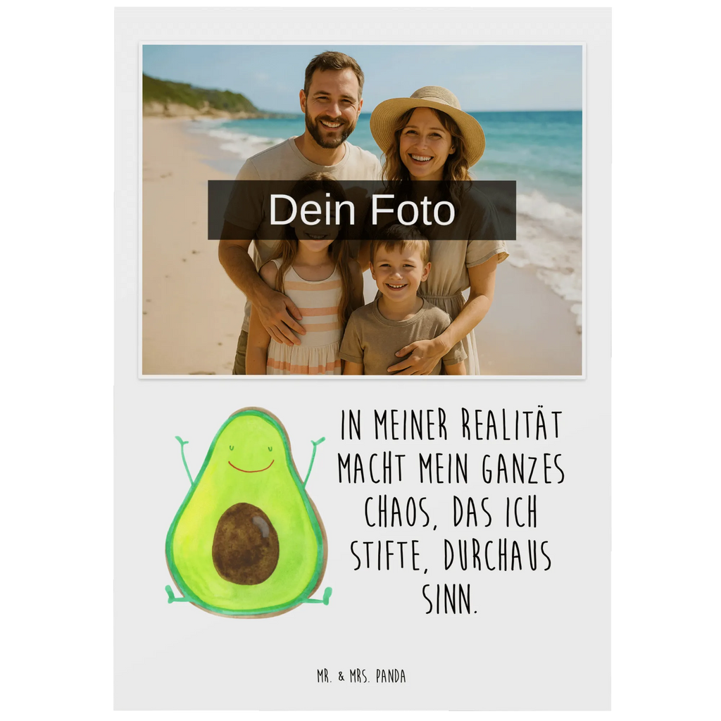 Personalized Photo Postcard avocado Happy Personalisierte Foto Postkarte, Avocado, Veggie, Vegan, Gesund, Chaos
