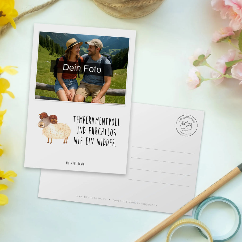 Personalisierte Foto Postkarte Sternzeichen Widder Personalisierte Foto Postkarte, Tierkreiszeichen, Sternzeichen, Horoskop, Astrologie, Aszendent, Widder Geschenk, Widder Sternzeichen, Geschenk März, Geschenk April, Geburtstag März, Geburtstag April, Bock, Schafbock