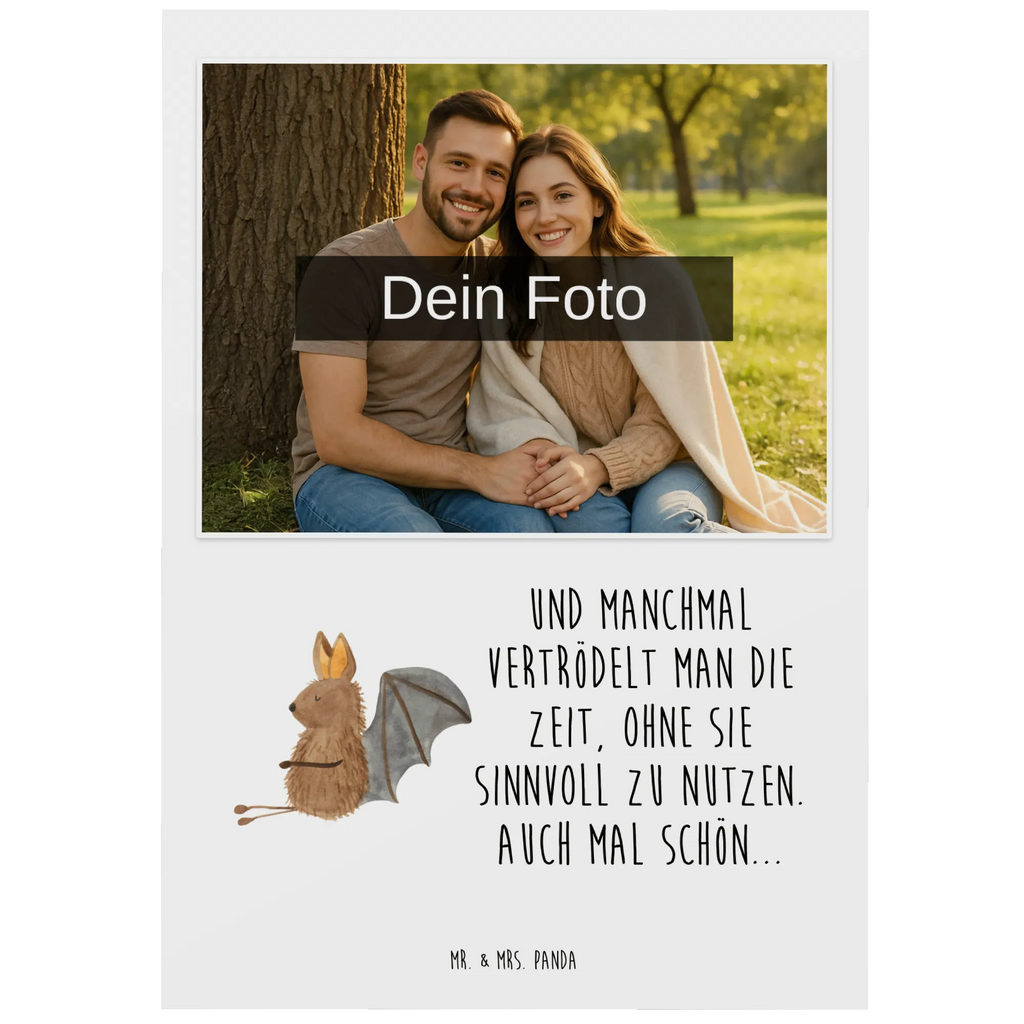Personalized Photo Postcard bat Sit Personalisierte Foto Postkarte, Tiermotive, Gute Laune, lustige Sprüche, Tiere, Fledermaus, Fledermäuse, Motivation, entspannen