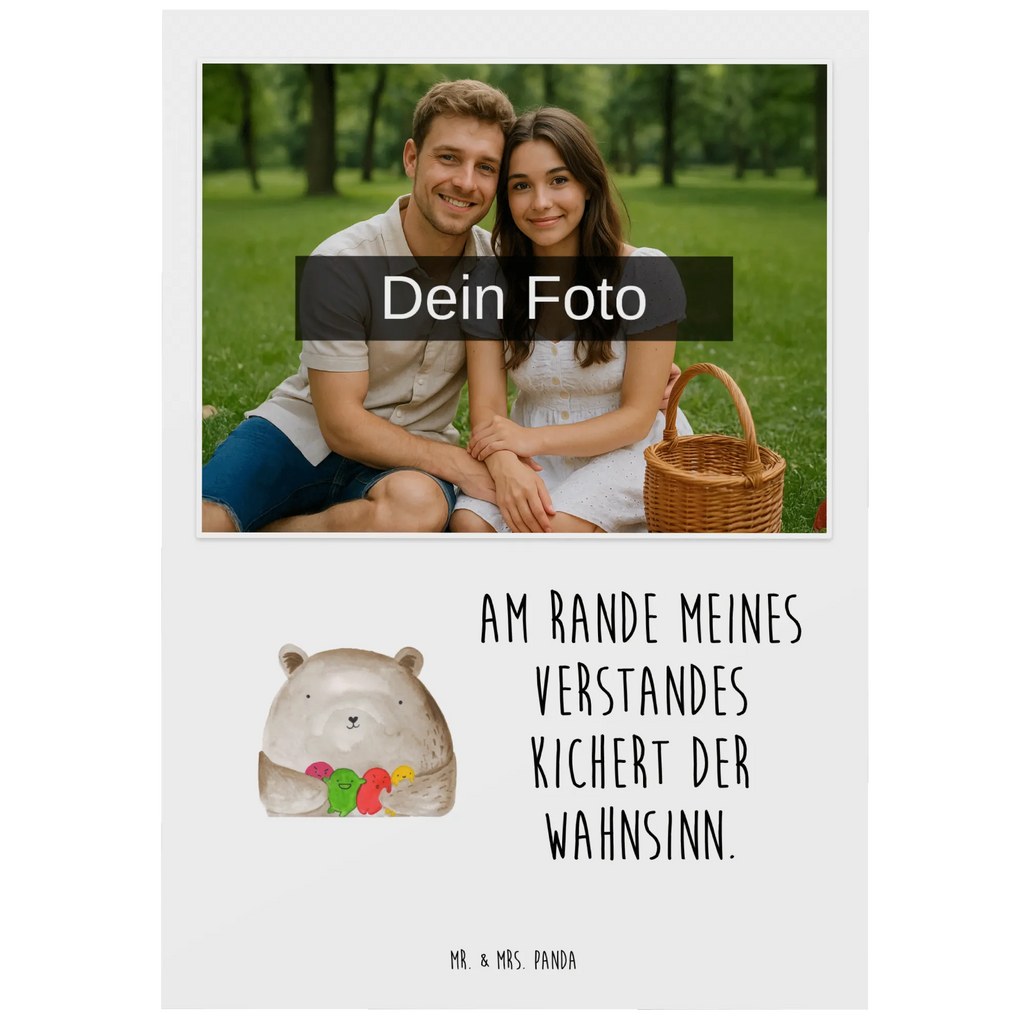 Personalized Photo Postcard bear Feeling Personalisierte Foto Postkarte, Bär, Teddy, Teddybär, Verrückt, Wahnsinn, Durchgedreht