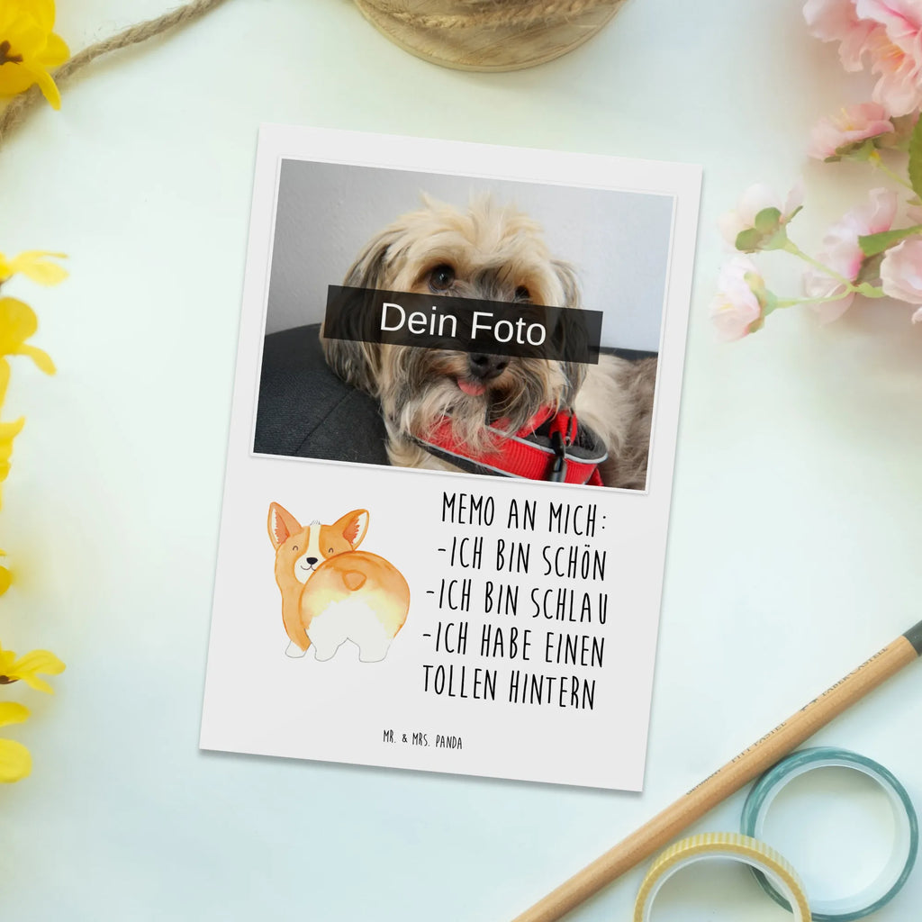 Personalized Photo Postcard corgi buttocks Personalisierte Foto Postkarte, Hund, Hundemotiv, Haustier, Hunderasse, Tierliebhaber, Hundebesitzer, Sprüche, Corgie, Hundeliebe, Selbstliebe, Spruch, Motivation