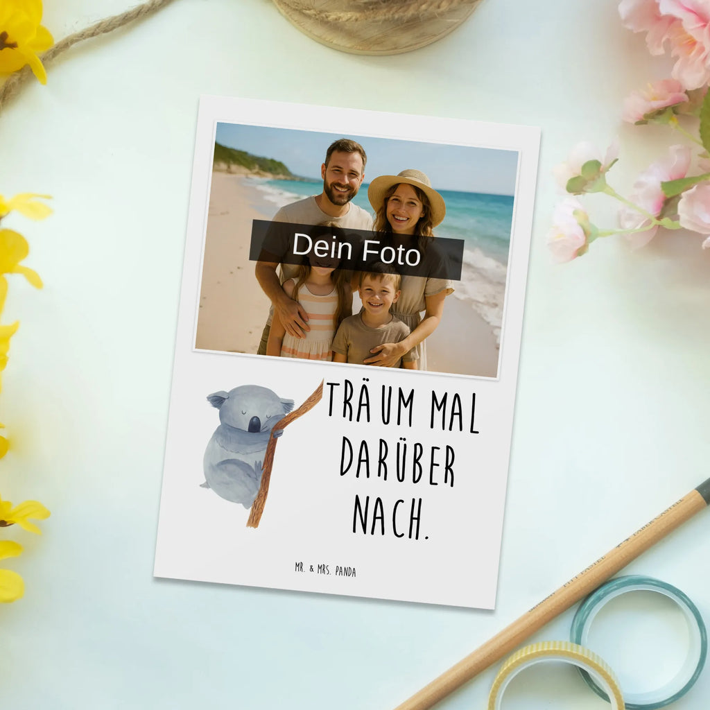 Personalized Photo Postcard koala Personalisierte Foto Postkarte, Tiermotive, Gute Laune, lustige Sprüche, Tiere, Koala, schlafen, Traum, Koalabär, Traumland, Schlafzimmer, träumen, Bär