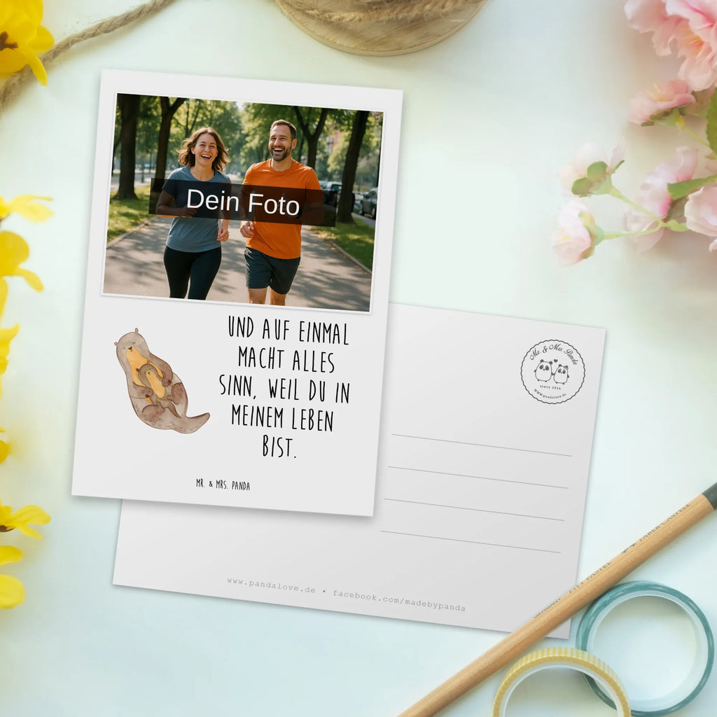 Personalized Photo Postcard otter child Personalisierte Foto Postkarte, Otter, Fischotter, Seeotter, Otter Seeotter See Otter