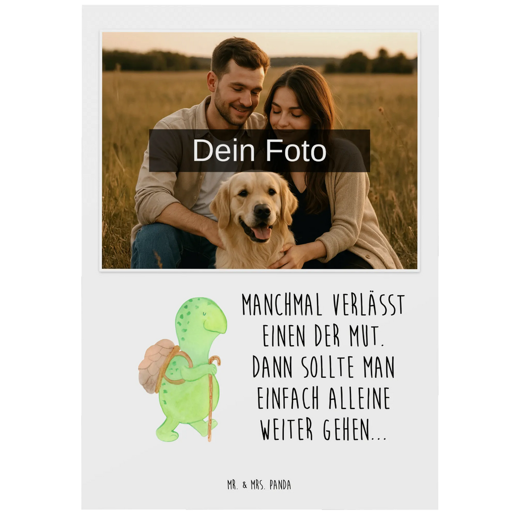 Personalized Photo Postcard tortoise walker Personalisierte Foto Postkarte, Schildkröte, Neuanfang, Motivation, Motivationssprüche, Motivationsspruch, Schildkröten