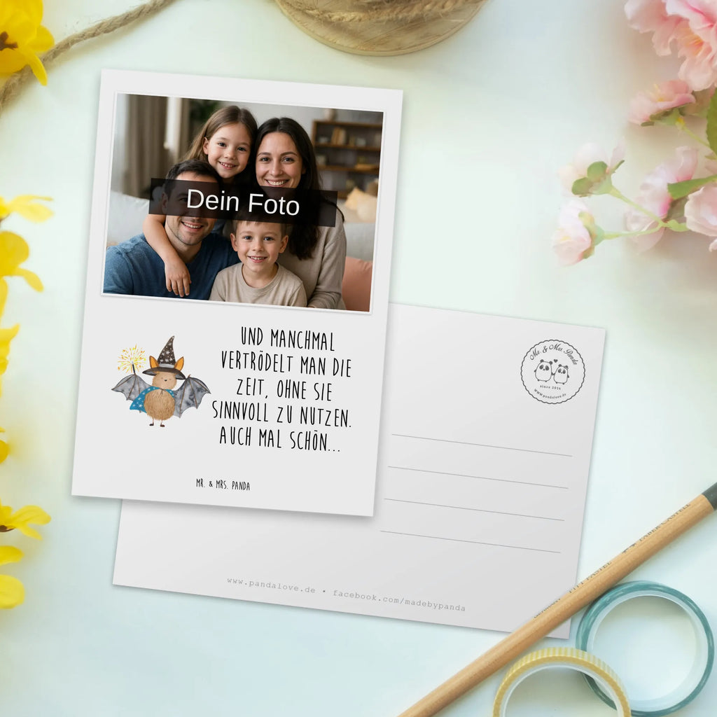 Personalisierte Foto Postkarte Fledermaus Zauberer Personalisierte Foto Postkarte, Tiermotive, Gute Laune, lustige Sprüche, Tiere, Fledermaus, Fledermäuse, Zauberer, Magier, Frauen, reinsteigern