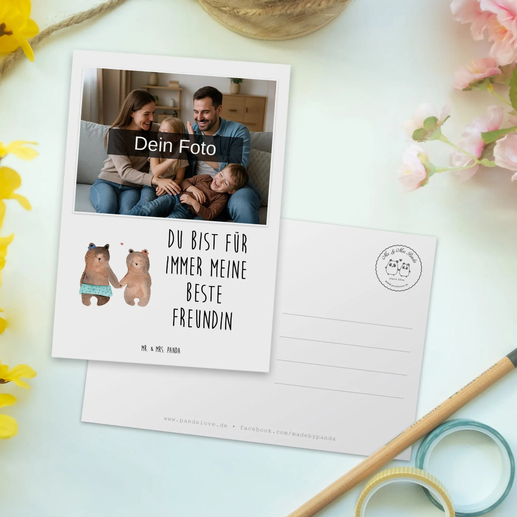 Personalized Photo Postcard bear Girlfriend Personalisierte Foto Postkarte, Bär, Teddy, Teddybär, Bär Freundin Beste Freund Liebe Liebesbeweis Verliebt Kumpel Kumpeliene