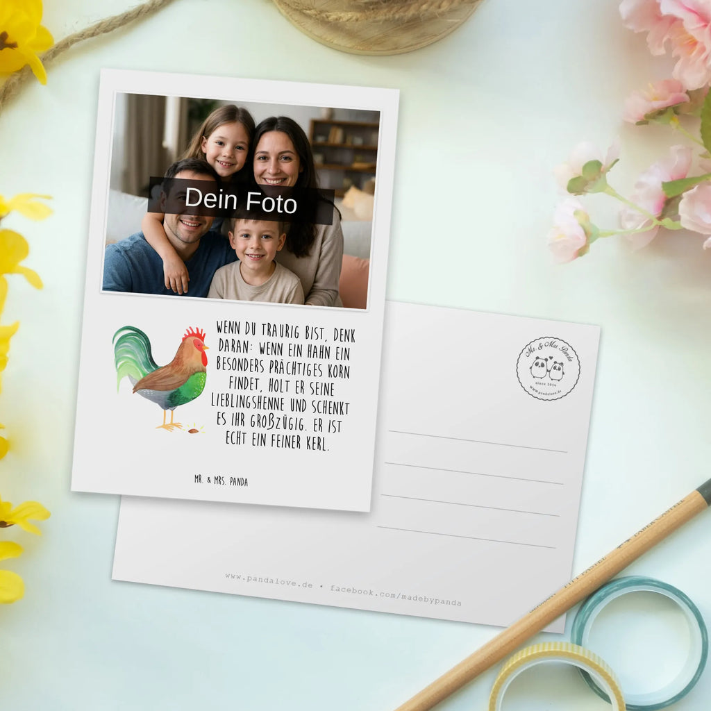 Personalisierte Foto Postkarte Hahn Korn Personalisierte Foto Postkarte, Bauernhof, Hoftiere, Landwirt, Landwirtin, Korn, Natur, Hahn, Henne, Eier