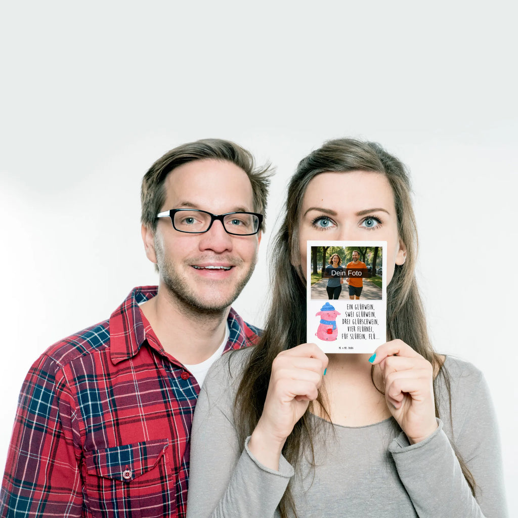 Personalized Photo Postcard piggy Mulled wine Personalisierte Foto Postkarte, Winter, Weihnachten, Weihnachtsdeko, Nikolaus, Advent, Heiligabend, Wintermotiv, Betrunken, Spruch, Weihnachtsmarkt, Glühwein