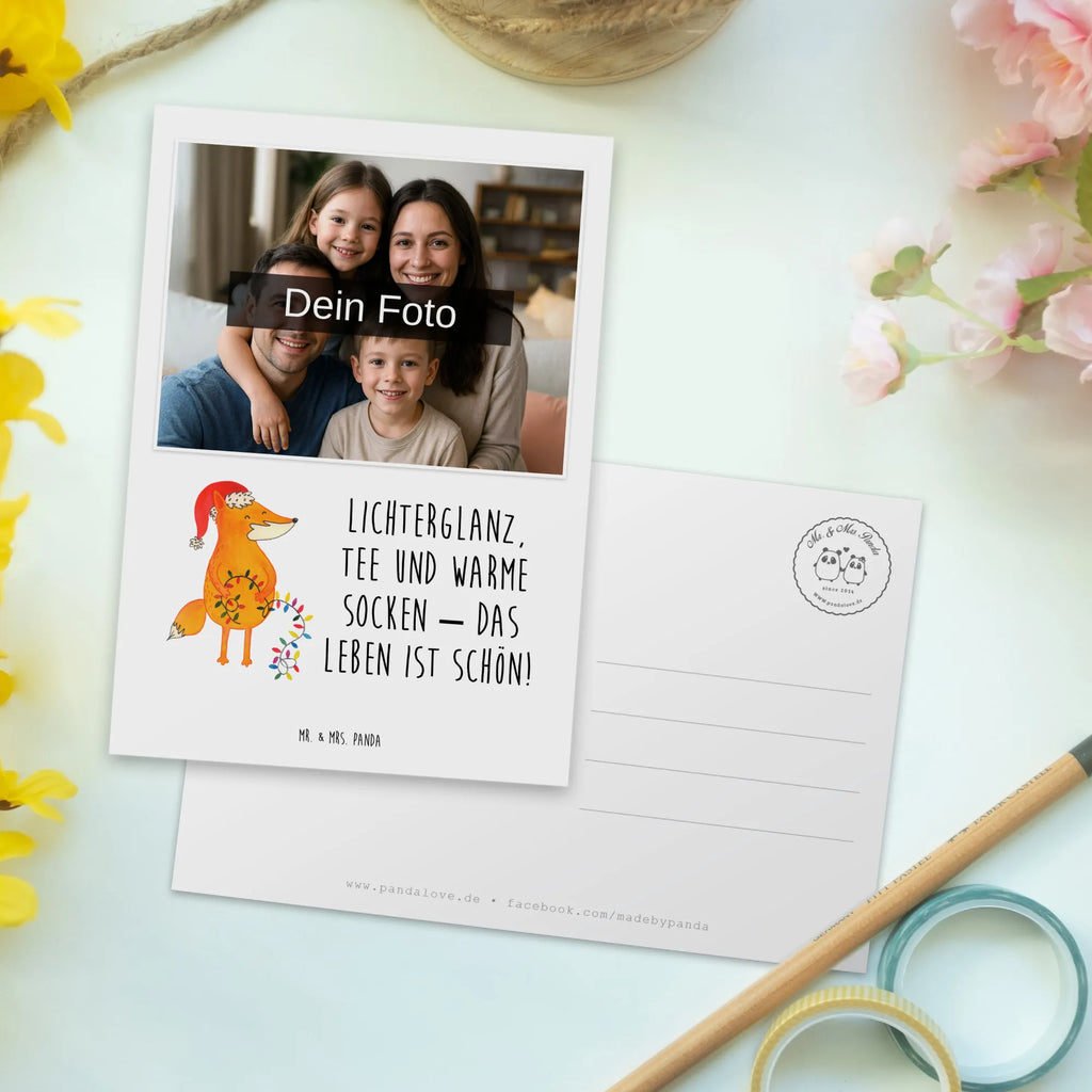 Personalized Photo Postcard Fox Christmas Personalisierte Foto Postkarte, Winter, Weihnachten, Weihnachtsdeko, Nikolaus, Advent, Heiligabend, Wintermotiv, Füchse, Geschenk Weihnachten, Weihnachtsmann, Spruch schön, Weihnachtszeit, Fuchs