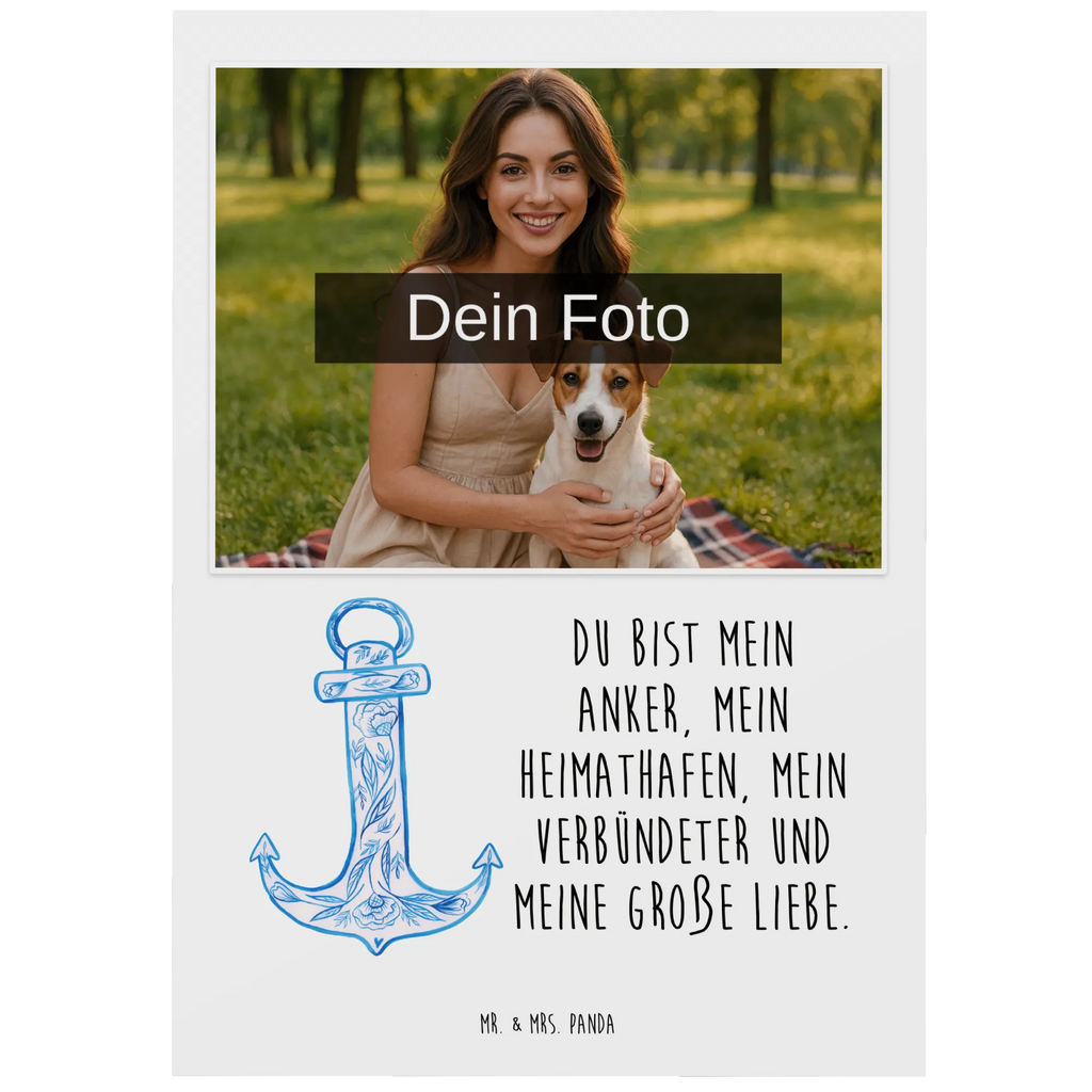 Personalized Photo Postcard anchor Blue Personalisierte Foto Postkarte, Tiermotive, Gute Laune, lustige Sprüche, Tiere