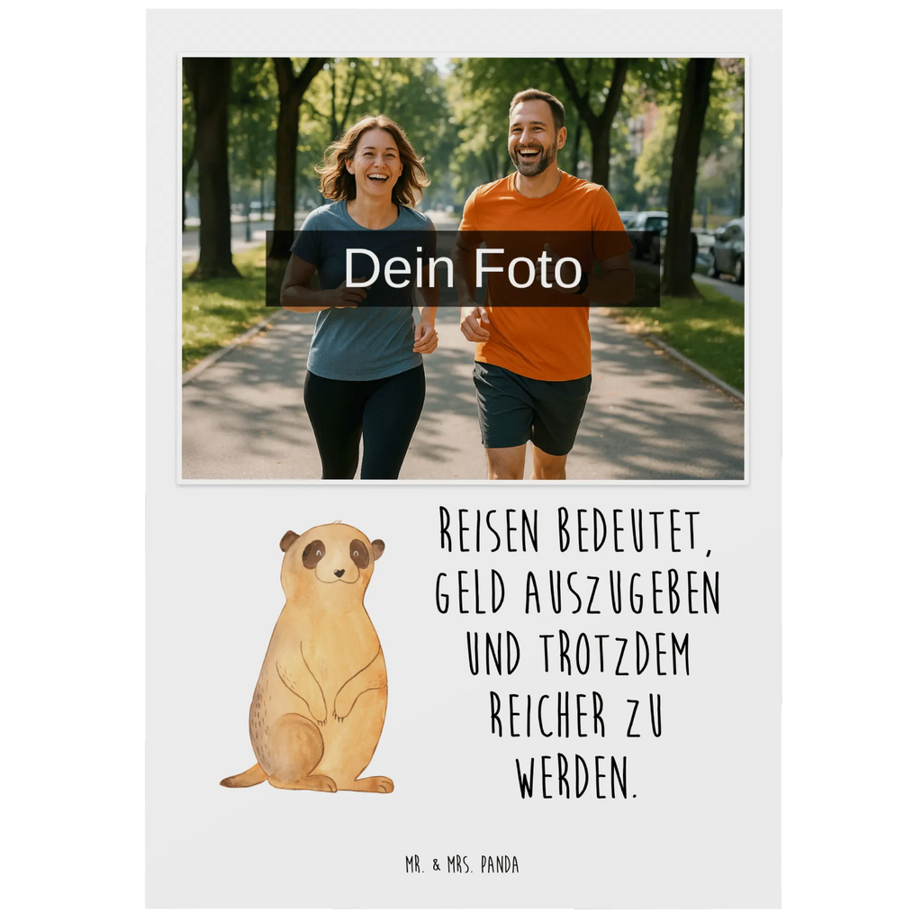 Personalized Photo Postcard Meerkat Personalisierte Foto Postkarte, Afrika, Wildtiere, Traveling, Reisen, Roadtrip, Afrikareise, Weltreise, Erdmännchen, Spruch