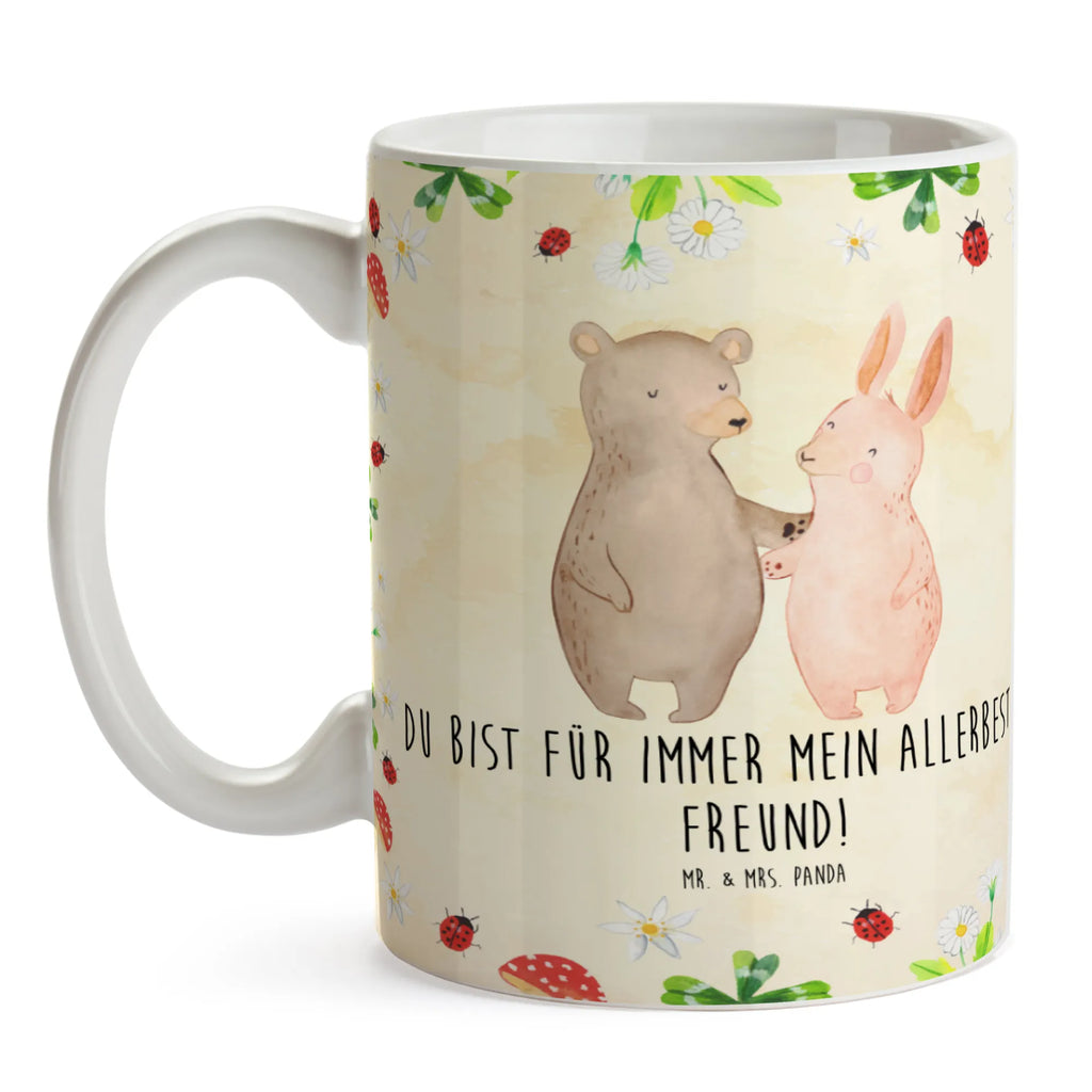 Personalizowany kubek ze zdjęciem Niedźwiedź i królik Przytulać Personalisierte Foto Tasse, Liebe, Partner, Freund, Freundin, Ehemann, Ehefrau, Heiraten, Verlobung, Heiratsantrag, Liebesgeschenk, Jahrestag, Hocheitstag, Bärchen, Hase, Bär, best friends, bester Freund, Freunde