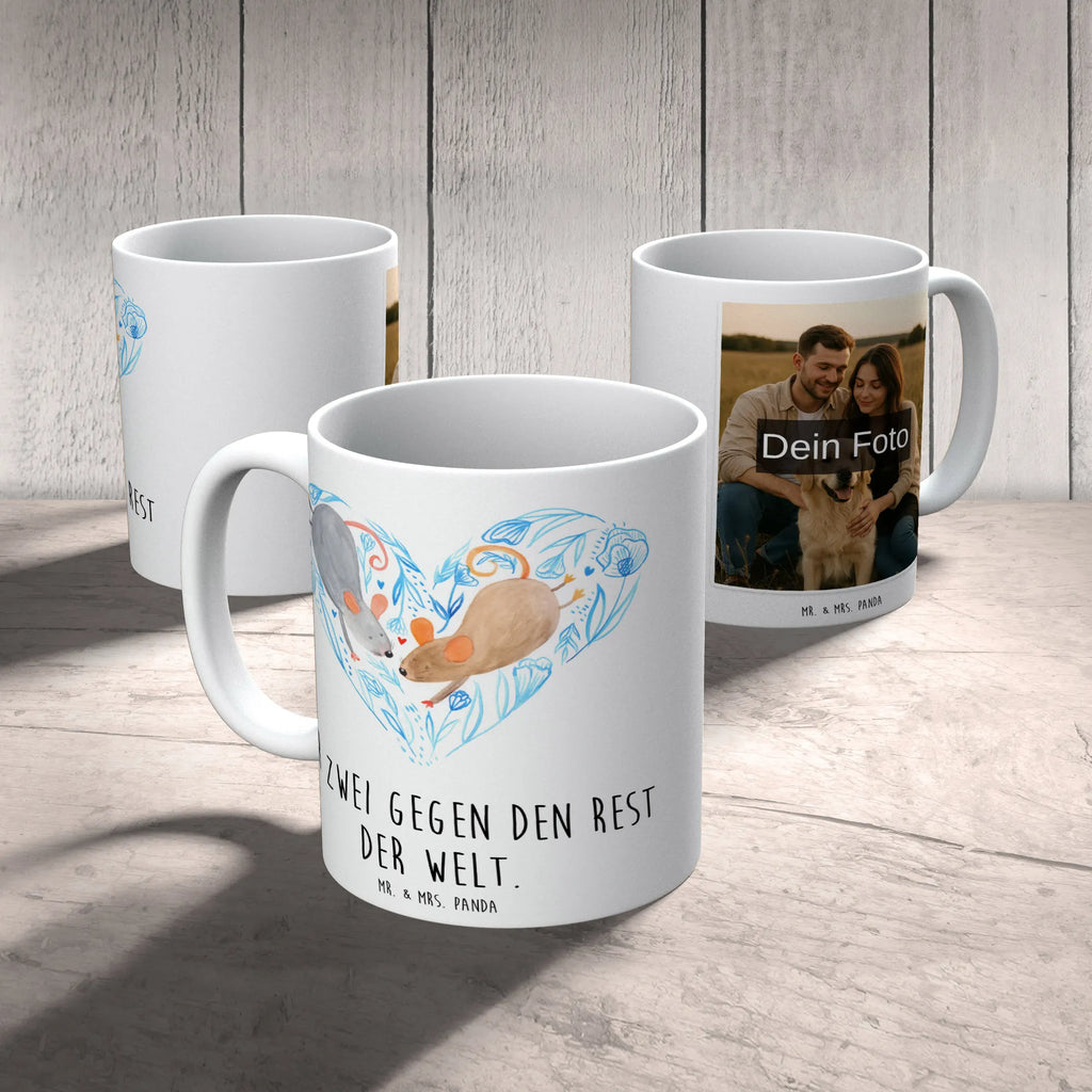 Personalized Photo Mug Mice heart Personalisierte Foto Tasse, Liebe, Partner, Freund, Freundin, Ehemann, Ehefrau, Heiraten, Verlobung, Heiratsantrag, Liebesgeschenk, Jahrestag, Hocheitstag, Maus, Hochzeit, Liebesbeweis, Mäuse, Lieblingsmensch, Geschenk für zwei, Love, Gemeinsamkeit, Liebesbotschaft
