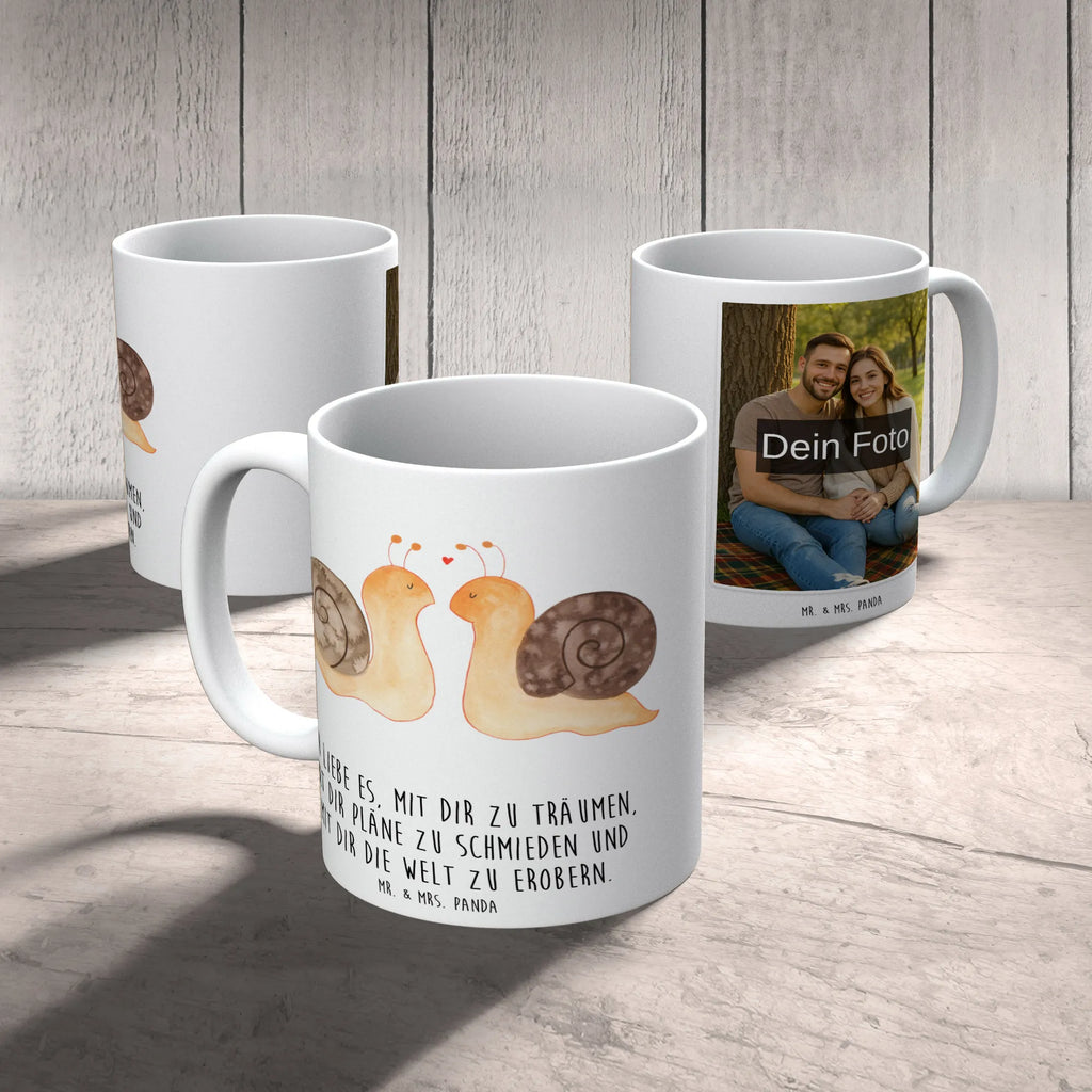 Personalized Photo Mug Snails in love Personalisierte Foto Tasse, Liebe, Partner, Freund, Freundin, Ehemann, Ehefrau, Heiraten, Verlobung, Heiratsantrag, Liebesgeschenk, Jahrestag, Hocheitstag