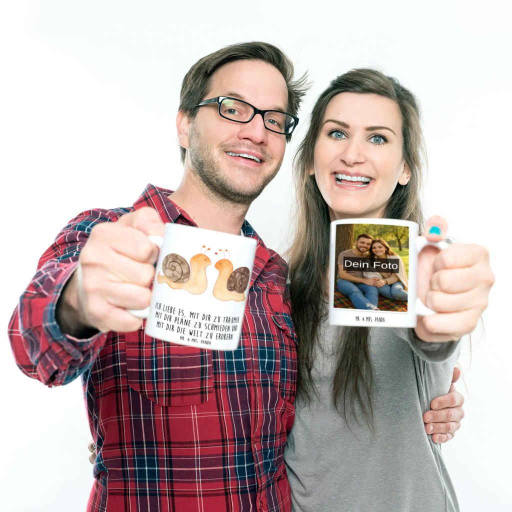 Personalized Photo Mug Snails in love Personalisierte Foto Tasse, Liebe, Partner, Freund, Freundin, Ehemann, Ehefrau, Heiraten, Verlobung, Heiratsantrag, Liebesgeschenk, Jahrestag, Hocheitstag