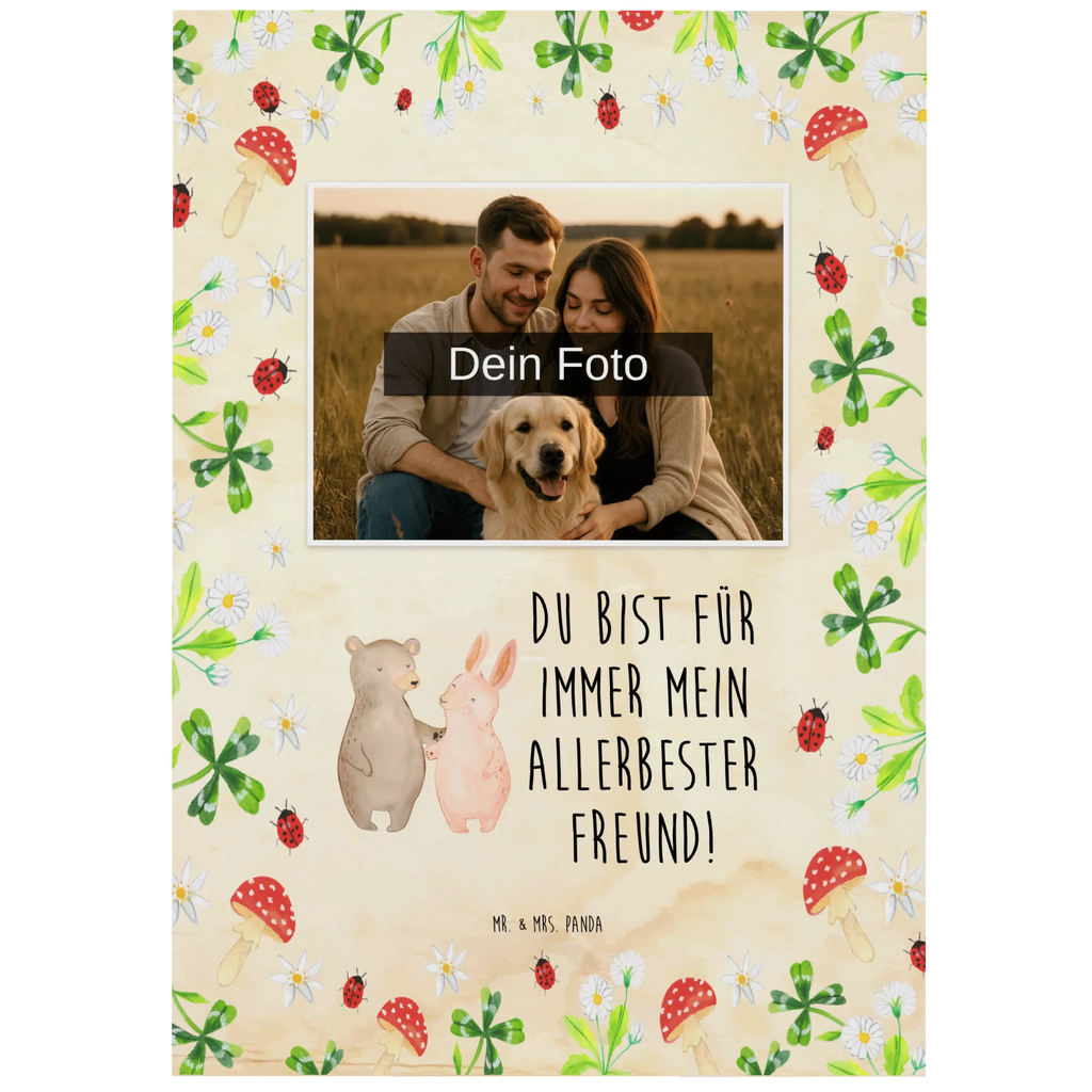 Personalisierte Foto Postkarte Bär und Hase Umarmen Personalisierte Foto Postkarte, Liebe, Partner, Freund, Freundin, Ehemann, Ehefrau, Heiraten, Verlobung, Heiratsantrag, Liebesgeschenk, Jahrestag, Hocheitstag, Bärchen, Freunde, Bär, Hase, best friends, bester Freund