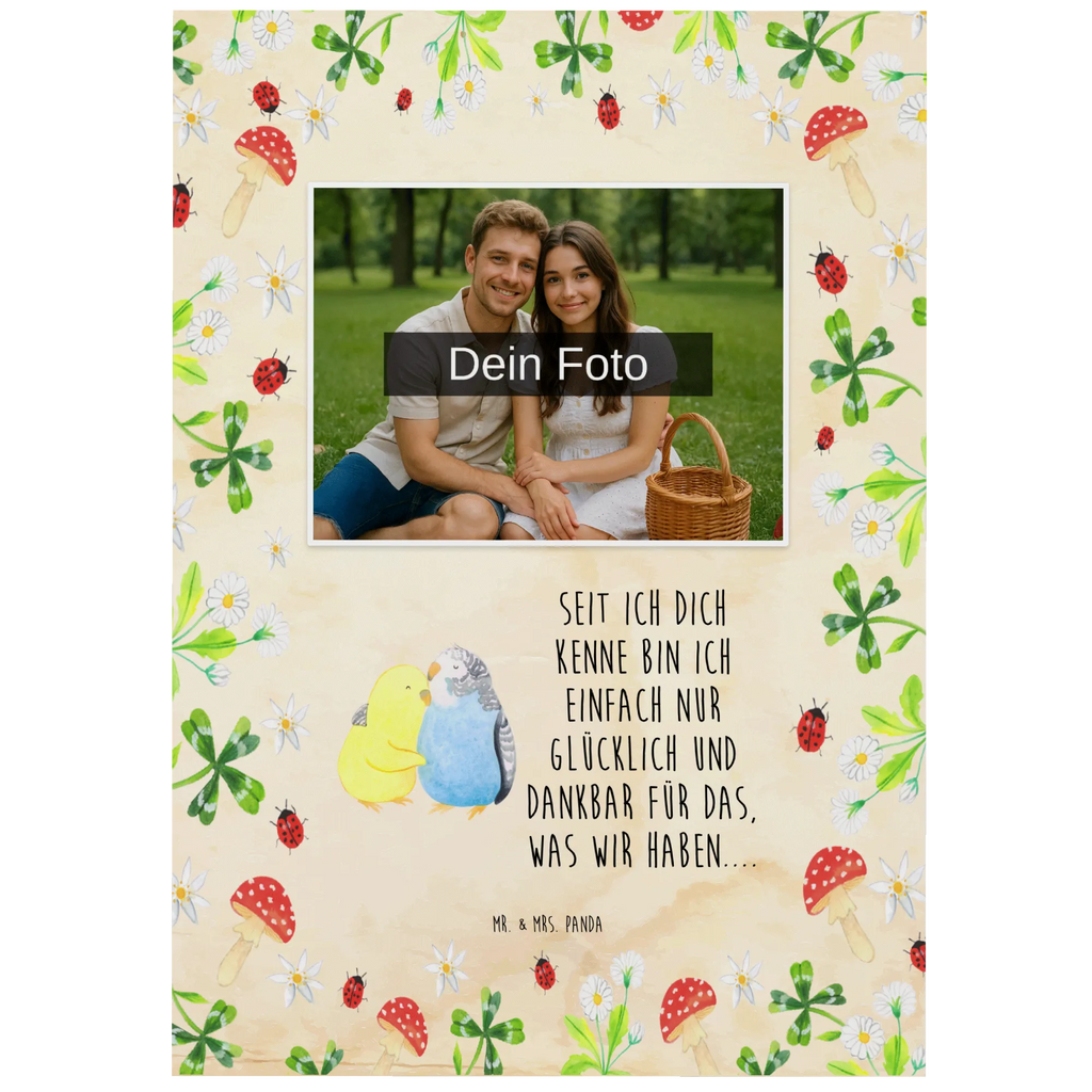 Personalisierte Foto Postkarte Wellensittich Liebe Personalisierte Foto Postkarte, Liebe, Partner, Freund, Freundin, Ehemann, Ehefrau, Heiraten, Verlobung, Heiratsantrag, Liebesgeschenk, Jahrestag, Hocheitstag, Vögel, Nähe, Kuscheln, Wellensittich, Vertrauen